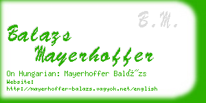 balazs mayerhoffer business card